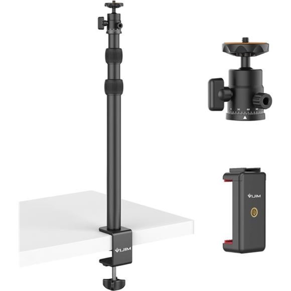 Camera Desk Mount Stand, Extendable Up to 125 CM/ 49" , C Clamp Light Stand - Picture 1 of 6